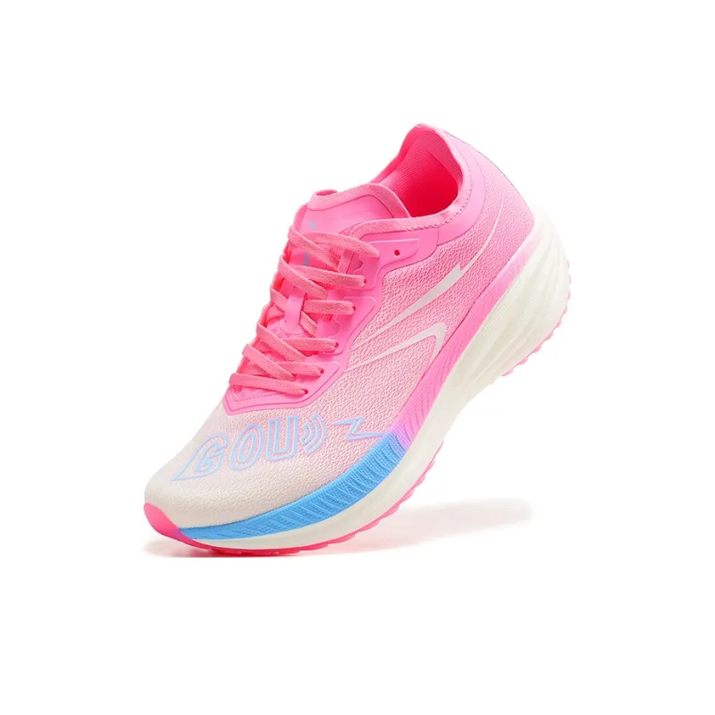 DUANGOU Running Shoes Unisex Low Top White/Blue/Pink-1
