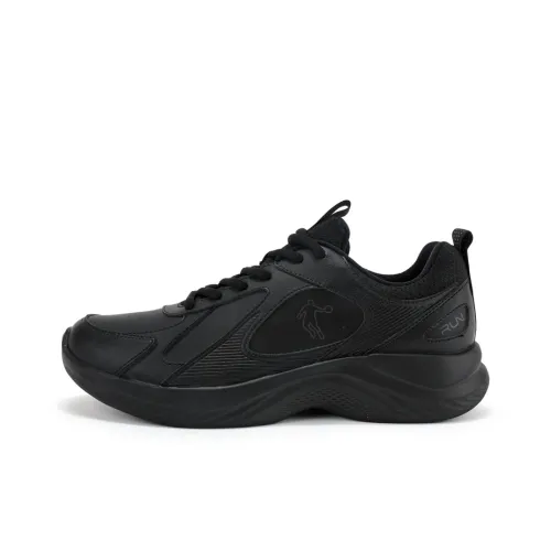 QIAODAN Running Shoes Men Low-Top Black/Power Button Gray