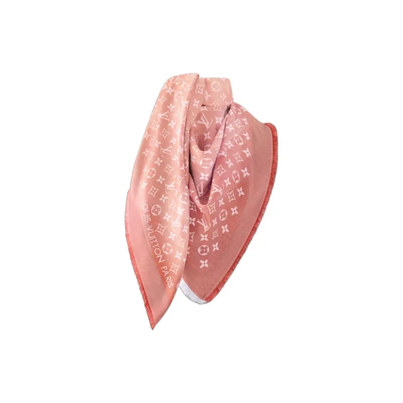 LOUIS VUITTON Metal Fiber Shawls Women's Pink-1