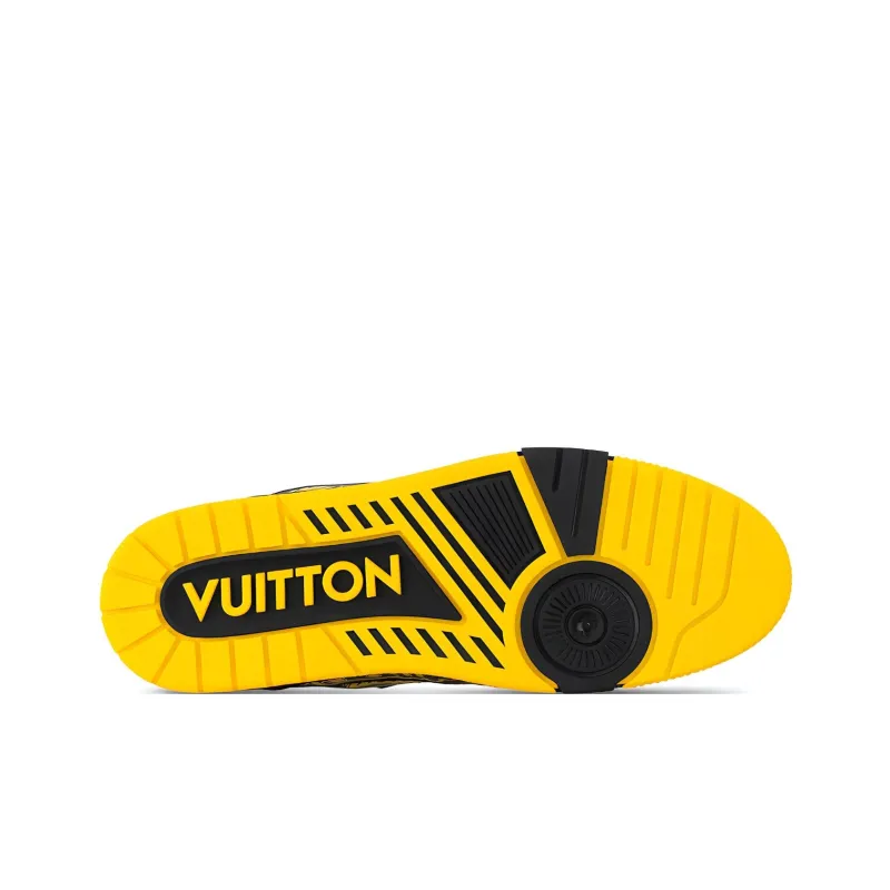 LOUIS VUITTON Trainer Low Top Skateboard Shoes Women's Black-4
