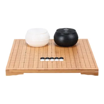 Imono Go Board Set With Yunzi Beginner Black White Five In A Row Stones Solid Wood Chess 2 in 1 Board Games