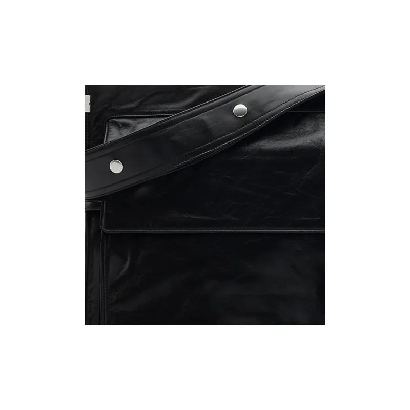 Burberry Lambskin Tote Bag Shopping Bag Crossbody Bag Shoulder Bag Women's Black-3