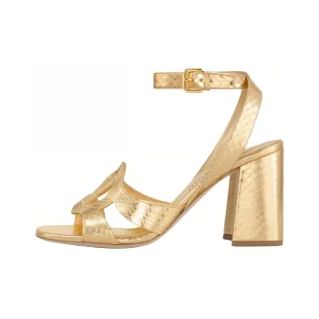 LOUIS VUITTON Isola One Strap Sandals 8.5cm Women's Gold