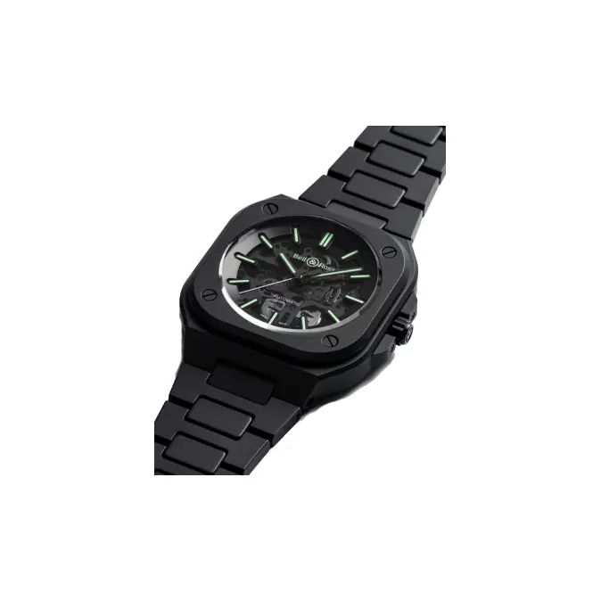 BELL & ROSS Automatic Mechanical Movement Unisex Watch 41mm Cut-Out Dial Ceramic Watch Case Ceramic Strap-2