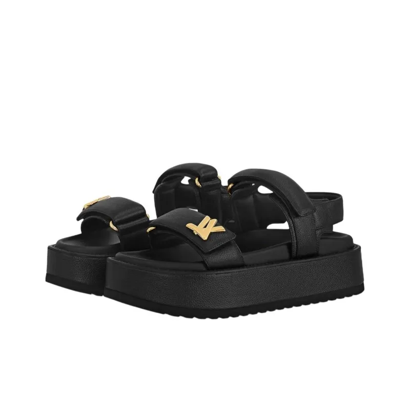 LOUIS VUITTON Sunset Beach Sandals Women's Black-3