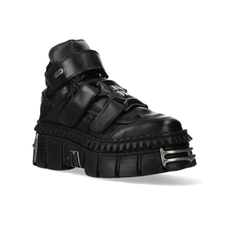 NEW ROCK High-Top Casual Shoes Unisex Black-2