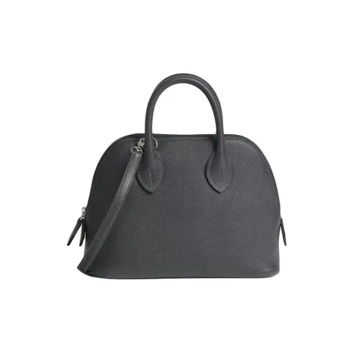 HERMES Bolide Evercolor Leather Bowling Bag Handbag Shoulder Bag Crossbody Bag Mini Women's H0 Misty Gray