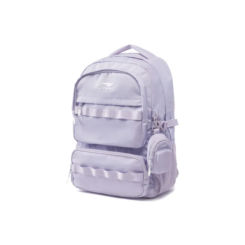 LiNing Polyester Backpack Women's Sea Salt Purple-1