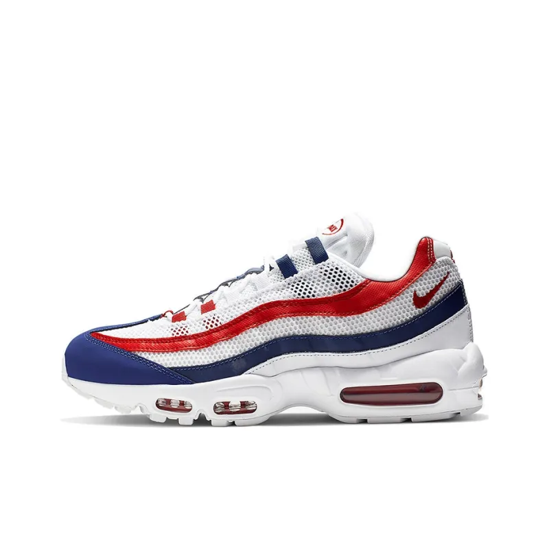 Nike Air Max 95 White Deep Royal Blue Gym Red-0