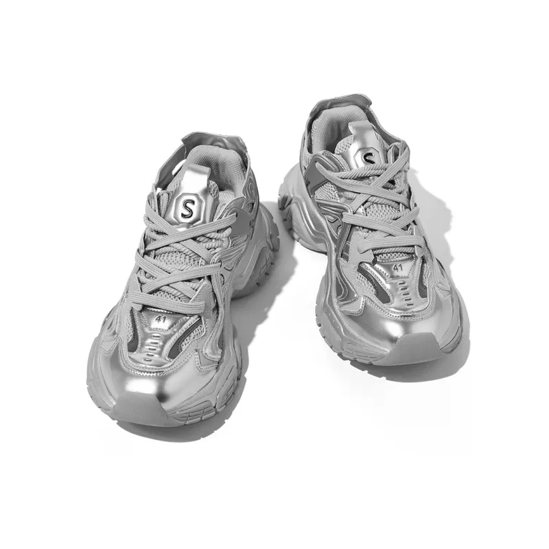 SK.TRIP Cushioning Anti-Slip Wear-Resistant Breathable Lightweight Height Increasing Low-Top Chunky Sneakers Unisex-4