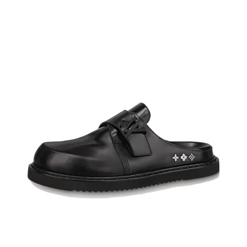 LOUIS VUITTON Easy Closed Toe Slippers Women's Black