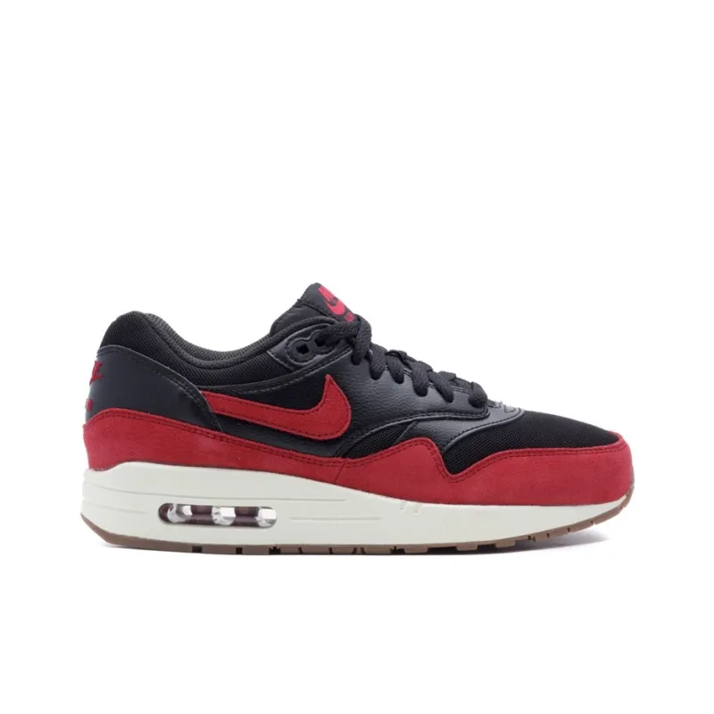 Nike Air Max 1 Black Red Sail Women's-1