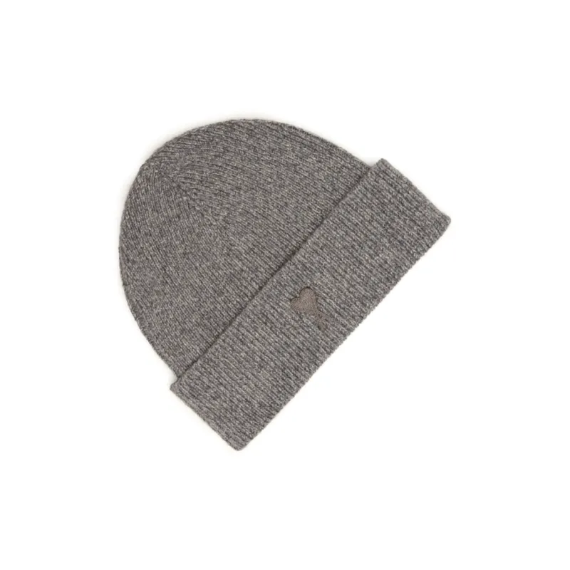AMIPARIS Paris Logo Embroidered Ribbed Knit Beanie-2