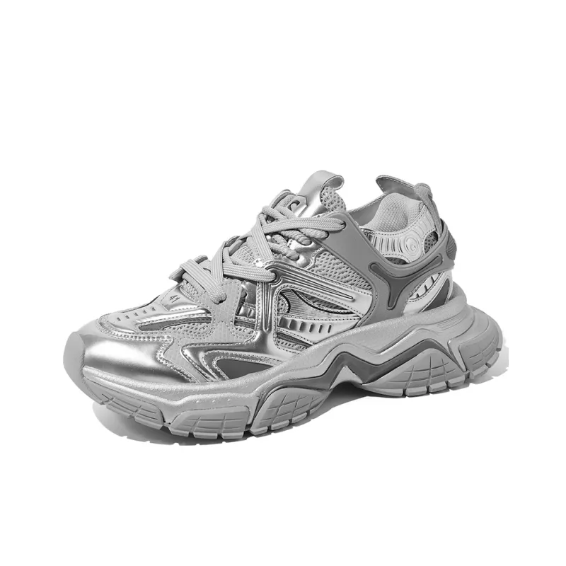 SK.TRIP Cushioning Anti-Slip Wear-Resistant Breathable Lightweight Height Increasing Low-Top Chunky Sneakers Unisex-1
