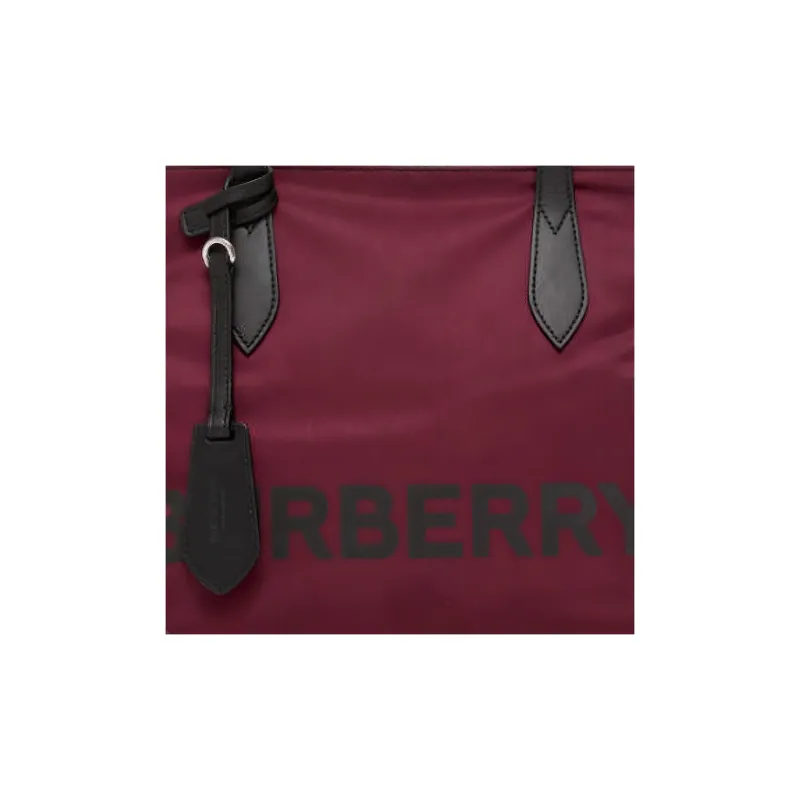Burberry Recycled Nylon One Shoulder Handbags Women's Red-1