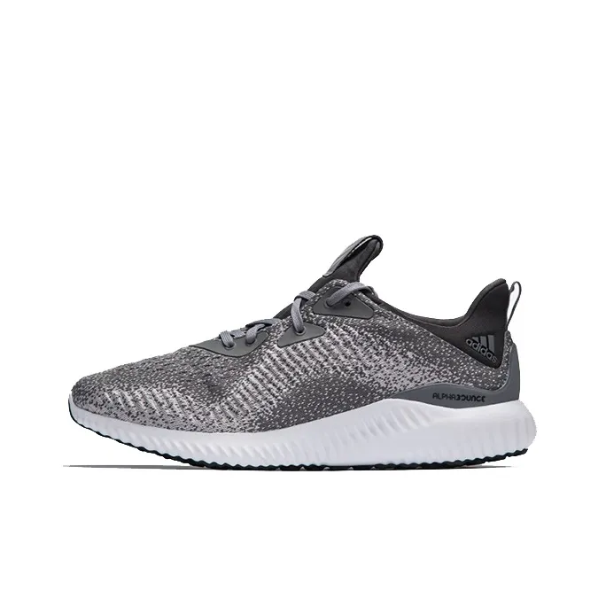 Adidas AlphaBounce Non slip Lightweight Low Top Running Shoes Unisex Gray-0