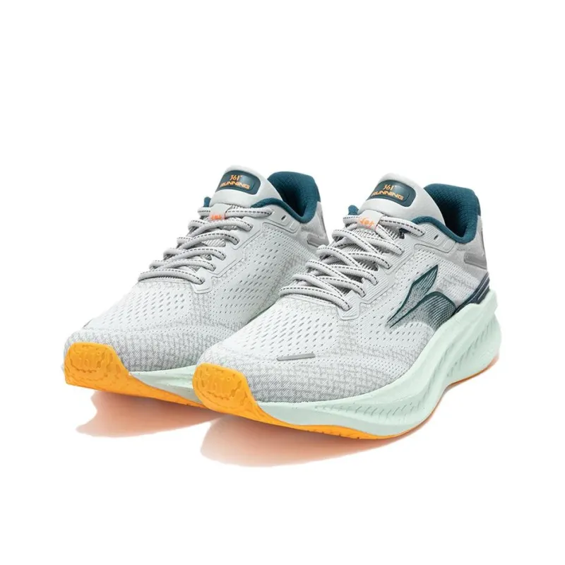 361° Foam Explosion 4.0 Wear-Resistant Slip-Resistant Low-Top Running Shoes Men's Gray Green-2