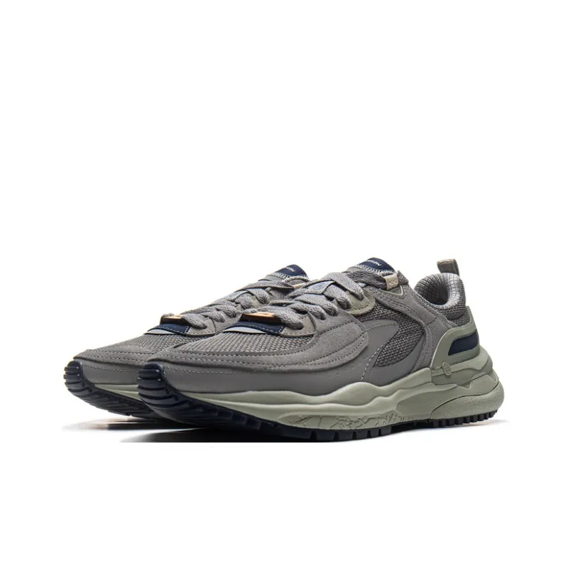 LiNing CF Tracing Origin V4 Low Top Casual Shoes Men's Gray-3