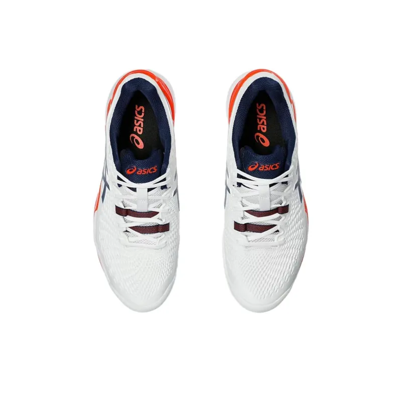 Asics Gel Resolution 9 Anti Slip Wear Resistant Low Top Tennis Shoes Men's White-3