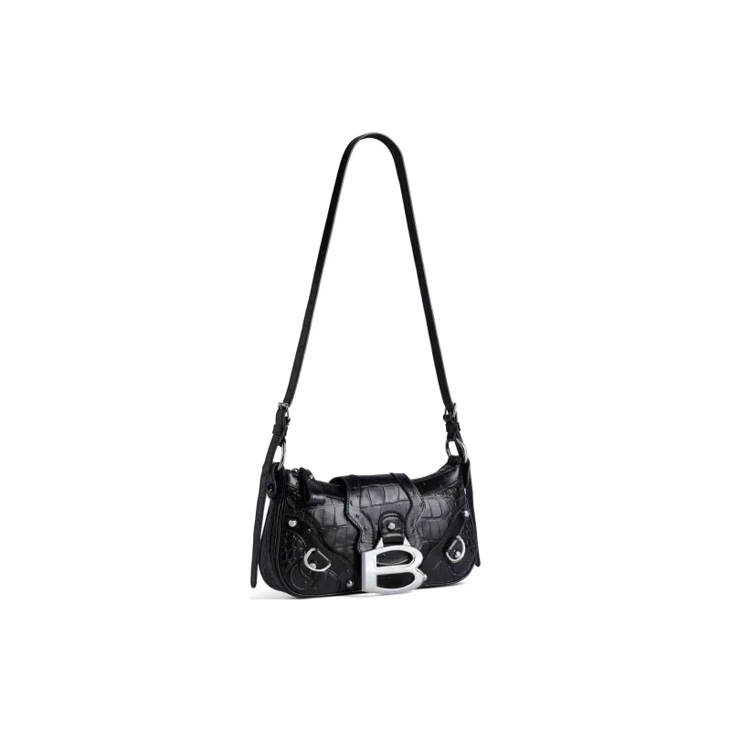 Balenciaga Esse Calfskin Crossbody Bag Shoulder Bag Women's Black-1