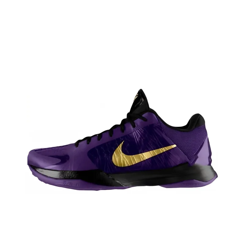 Nike Zoom Kobe 5 Protro 'Eggplant' Durable Breathable Low Top Basketball Shoes Men's Purple-0