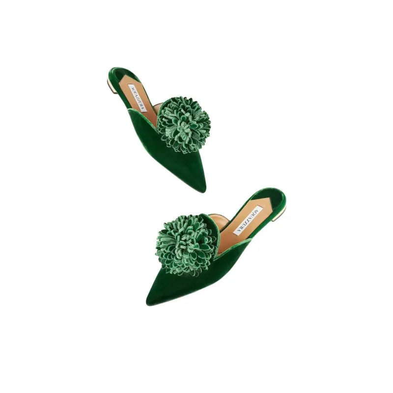 AQUAZZURA Wrap-toe Slippers Women's Green-4