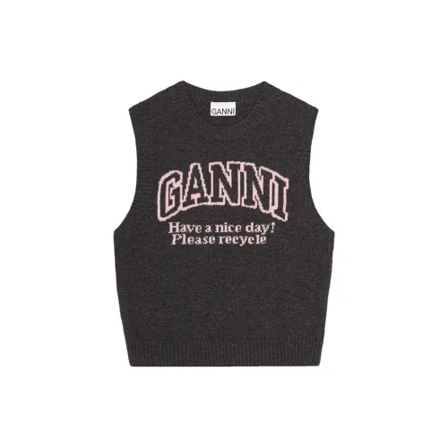 GANNI Vests Women's Phantom Black