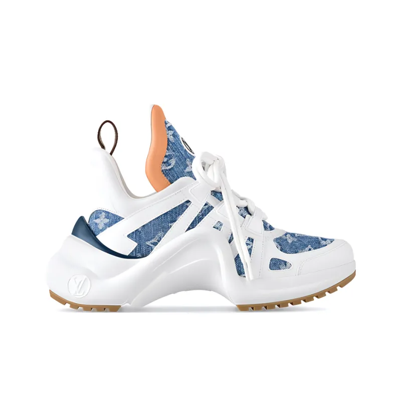 LOUIS VUITTON Archlight Low Top Casual Shoes Women's White Blue-1