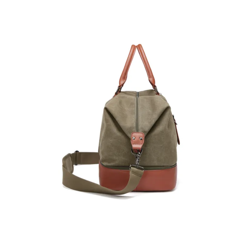 Ssweisiker PU Travel Bag Regular Unisex Brown-3