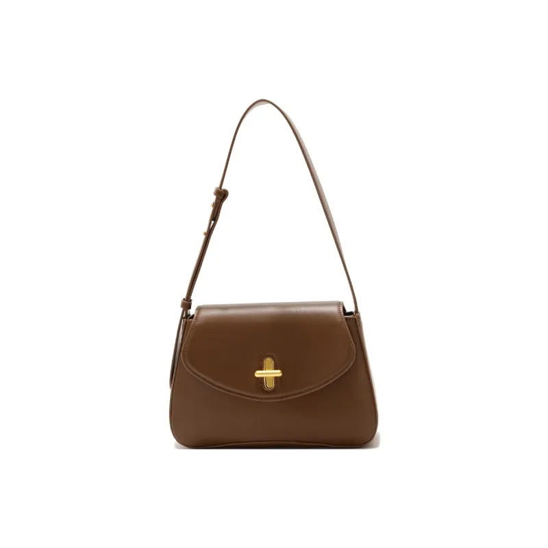 ZAVC PU Shoulder Bag Regular Small Size Women's Coffee/Mocha/Modern Black/Cherry Red-1