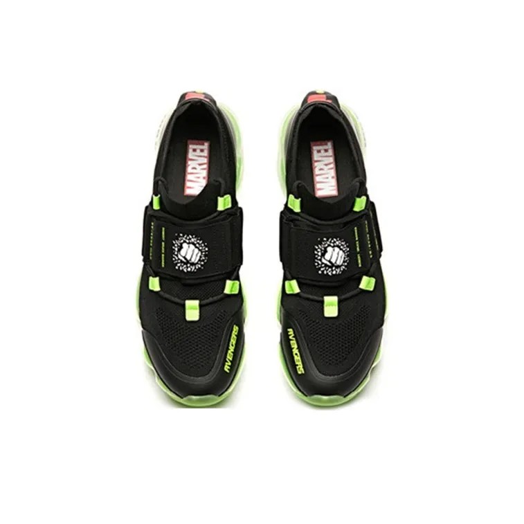 MARVEL x Anta Anti Slip And Wear Resistant Lightweight Low Top Running Shoes Men's Black Green-3