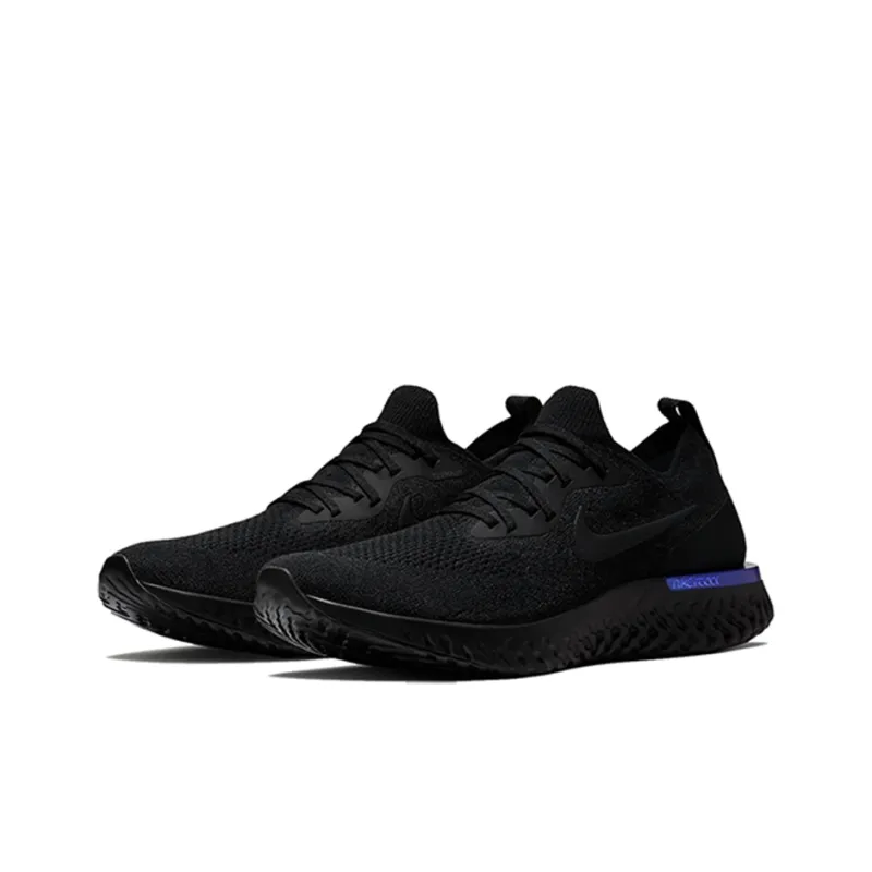 Nike Epic React Flyknit Black Racer Blue-2