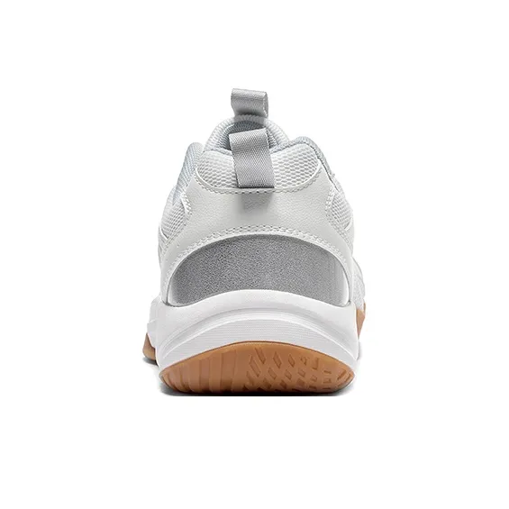 Warrior Balance Wear Resistant Lightweight Breathable Slip Resistant Low Top Badminton Shoes Men's White Silver-3