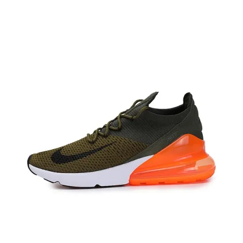 Nike Air Max 270 Flyknit Olive Flak Total Orange