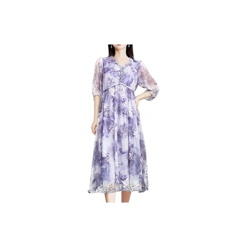 To the west Long-Sleeved Dresses Women's Purple