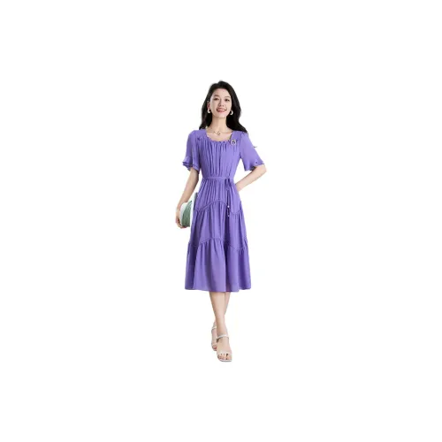 Mylan Short-Sleeved Dresses Women's Purple