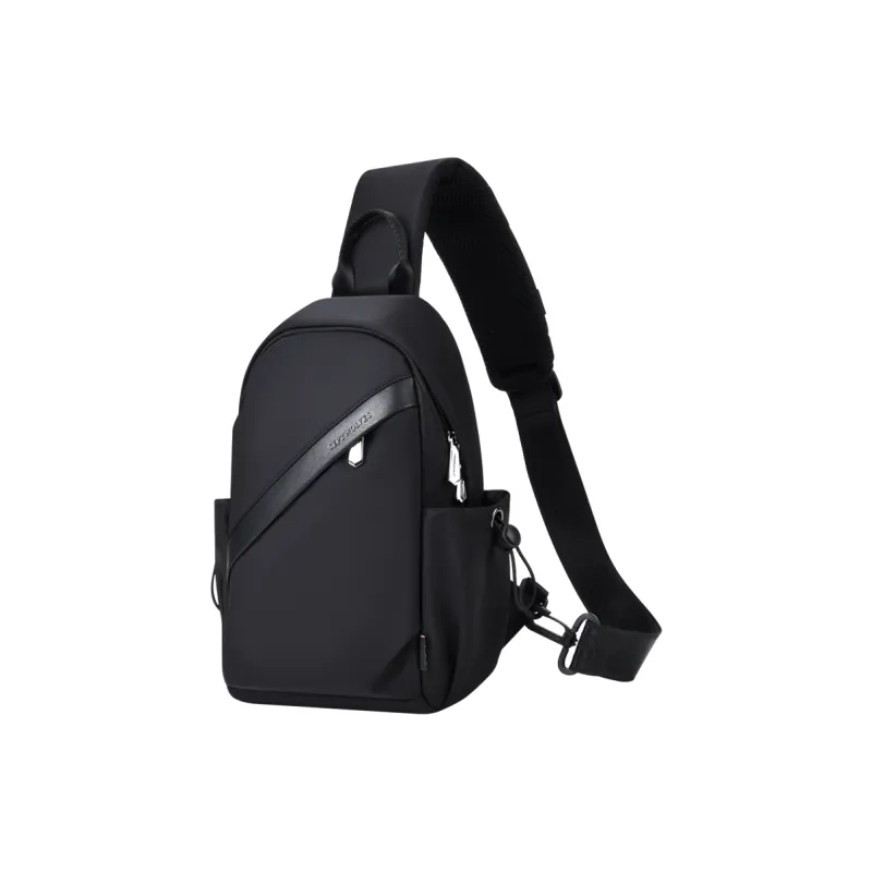 SEPTWOLVES Fabric One Shoulder Crossbody Bag, Sling Bag Regular Men's Black-2