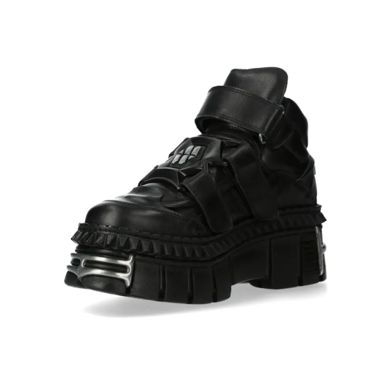 NEW ROCK High-Top Casual Shoes Unisex Black-1