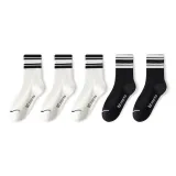 White with Black Stripes 3-Black with White Stripes 2[5 Pack]