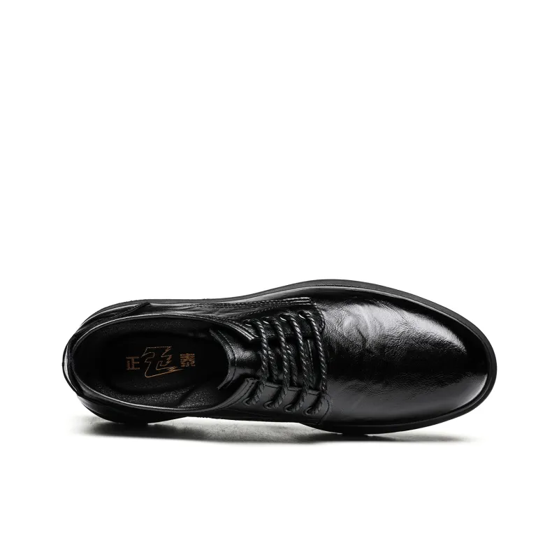 CHINT Dress Shoes Men Low Top Black-2