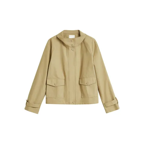 Inman Cropped Coats Women's Khaki