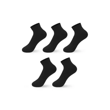 INVISIBLE Mid-Calf Socks Men's 5 Pack Black