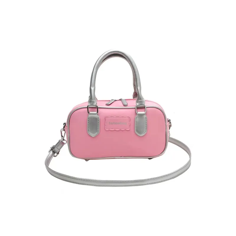 DALO PU Crossbody One Shoulder Handbag Women's Black/Ecru/Pink/Brown-12