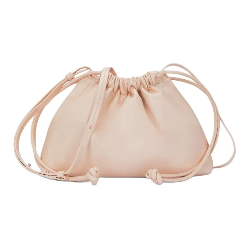 CALVIN KLEIN Synthetic Material Cream Puff Shoulder Bag Women's Egg Shell Yellow-1