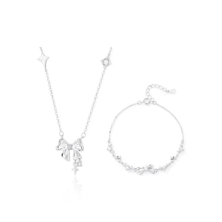 Silver Trim Alloy Necklaces Women's-20