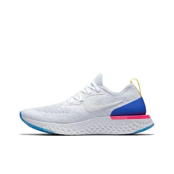 Nike Epic React Flyknit White Racer Blue Pink Blast Women's