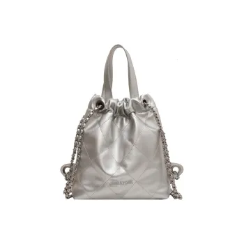 BAODIDAISHU PU Everyday Travel Backpack Handbag Regular Women's Silver/Black/Silver & Pink