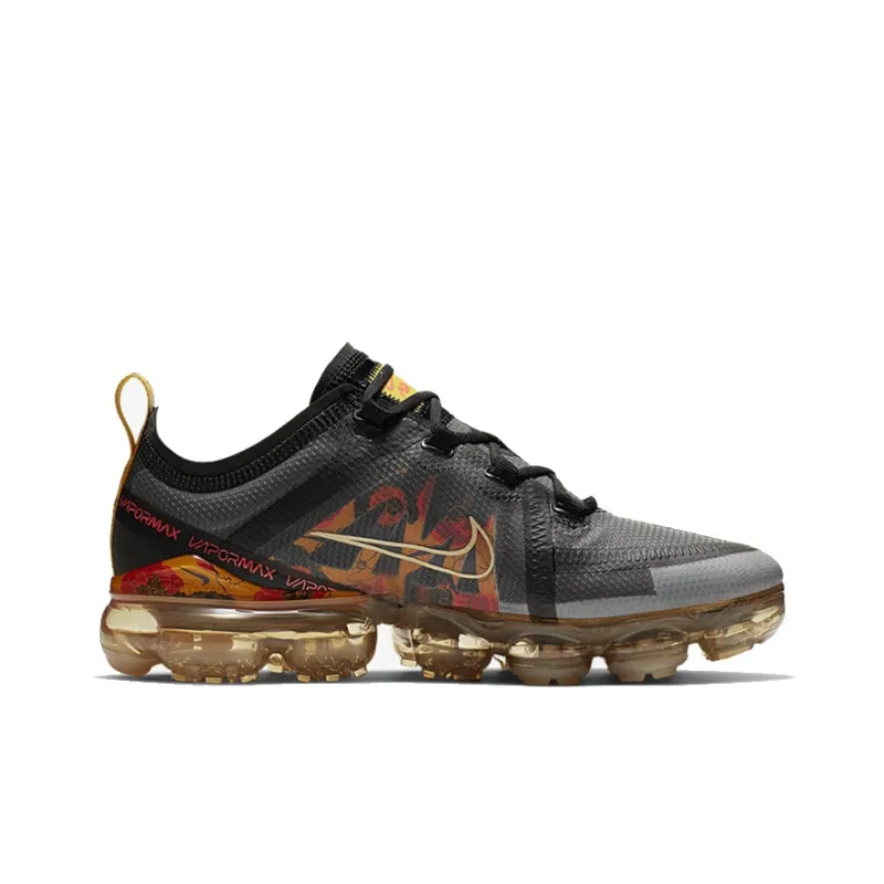 Nike Air VaporMax 2019 Floral Black University Gold Women's-1