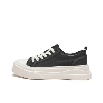 Hotwind Canvas Shoes Men Low Top Black