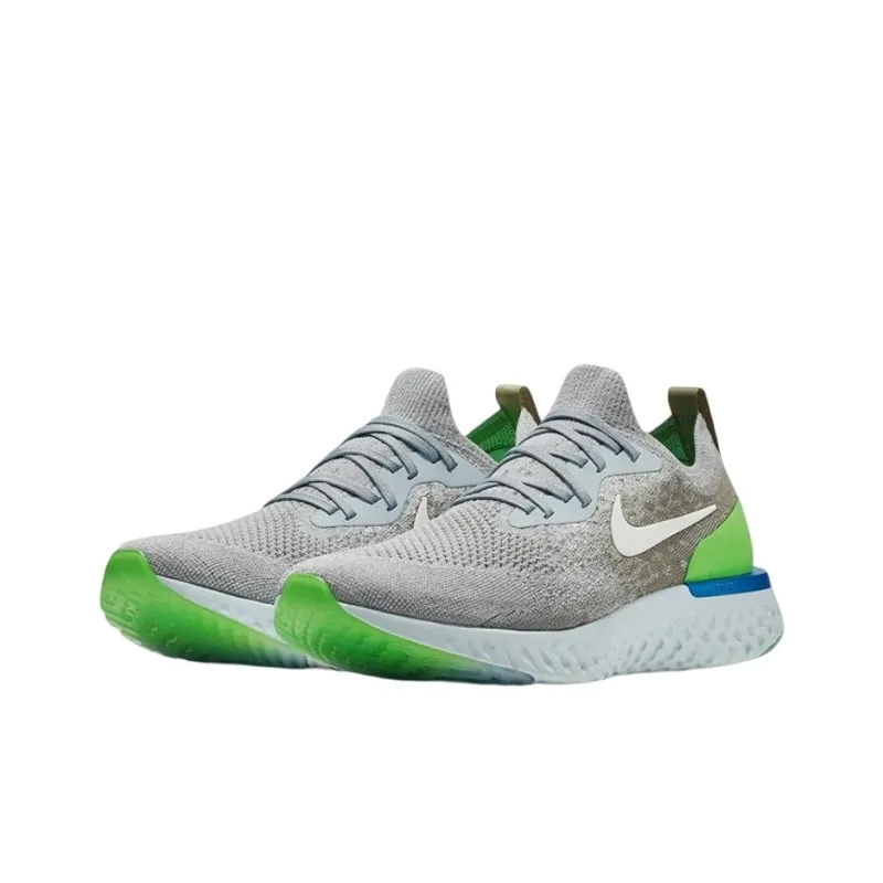 Nike Epic React Flyknit Wolf Grey Lime Blast-2